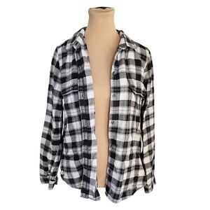 American Eagle Classic Fit Plaid Long Sleeve Button Up Shirt Sz L